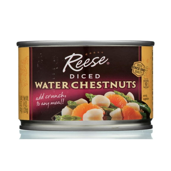 Reese Diced Water Chestnuts, 8 Oz Pack Of 24