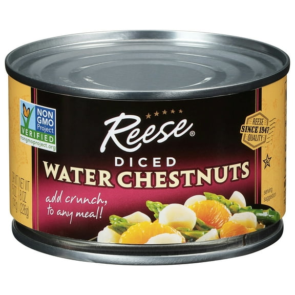 Reese Diced Water Chestnuts 8 oz (Pack Of 24)