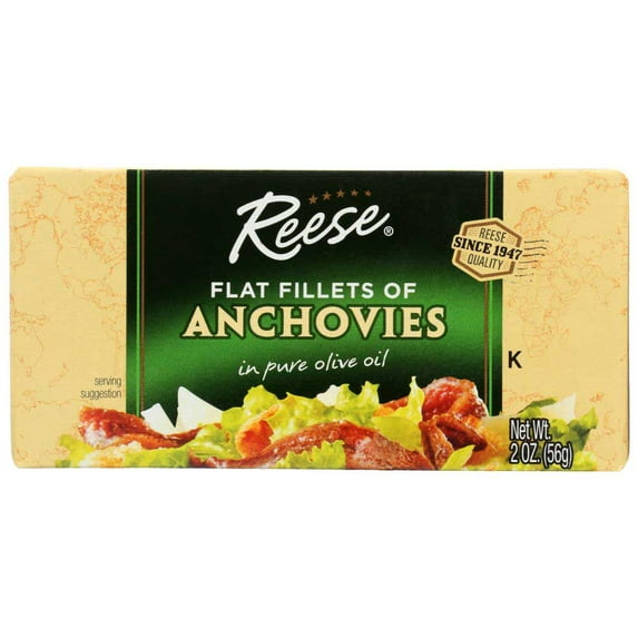 Reese Flat Anchovy, 2 Ounce -- 10 per Case.