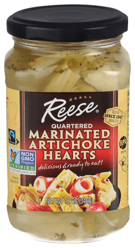 Reese Marinated Artichoke Hearts 12 oz (Pack of 12)