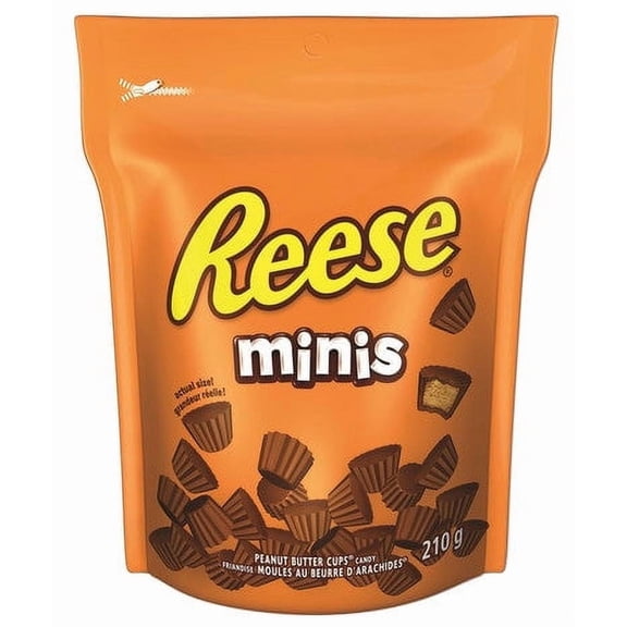 Reese Minis Peanut Butter Cups Chocolate, 210g/7.4oz. (Imported from Canada)