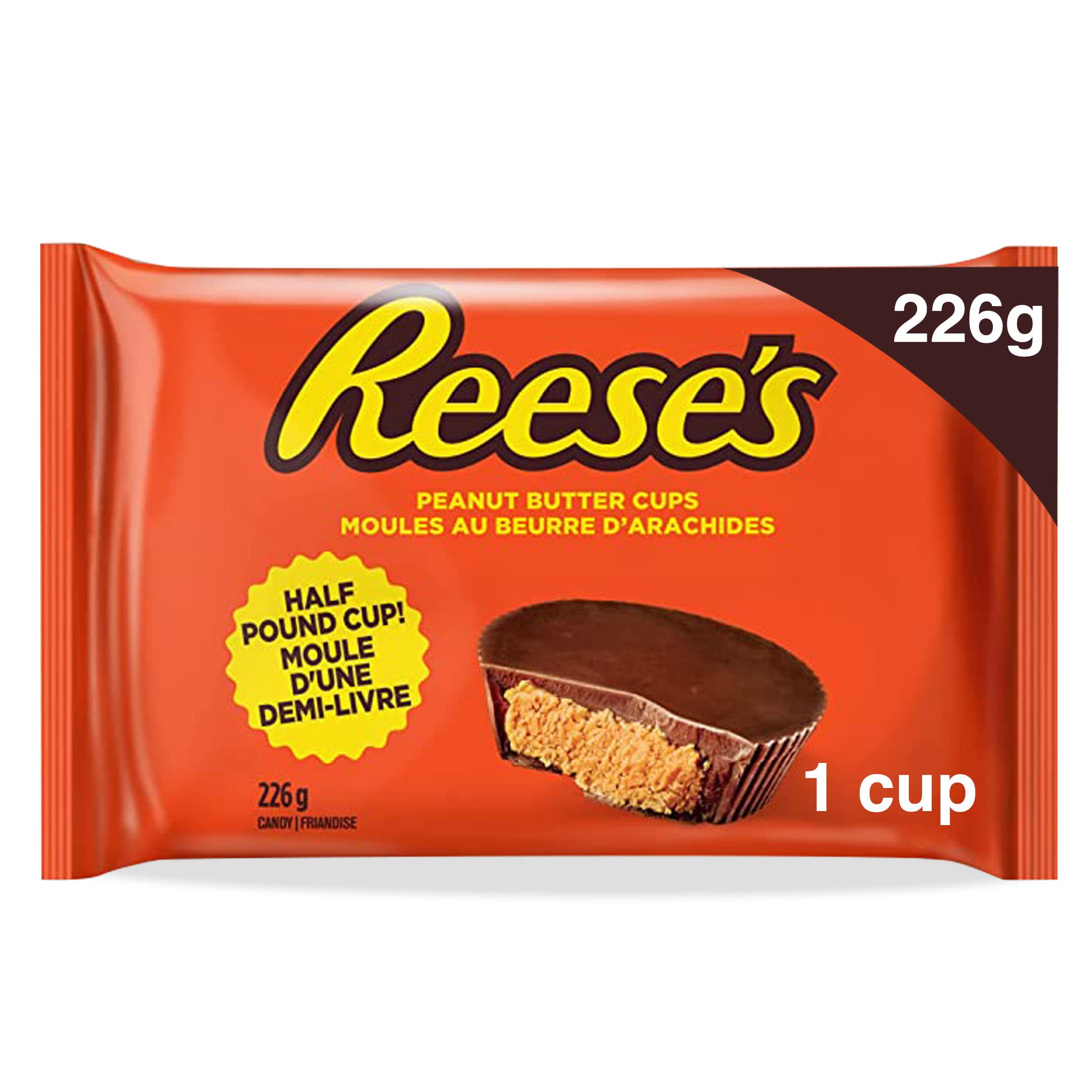 Reese,S Half Pound Milk Chocolate Peanut Butter Cup Candy Holiday Gift