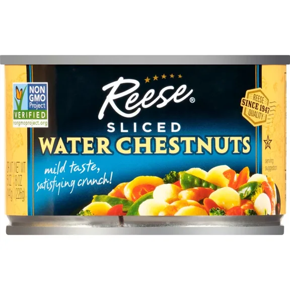 Reese Sliced Water Chestnuts 8oz (Pack of 4)