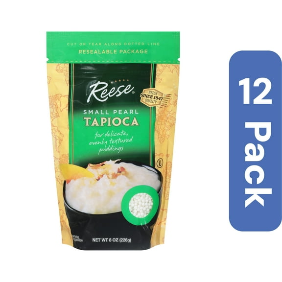 Reese Small Tapioca Pearls 8 oz (Pack of 12)