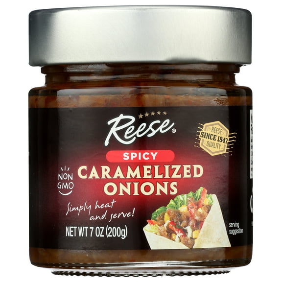 Reese Spicy Caramelized Onions 7 Ounce (Pack Of 6)