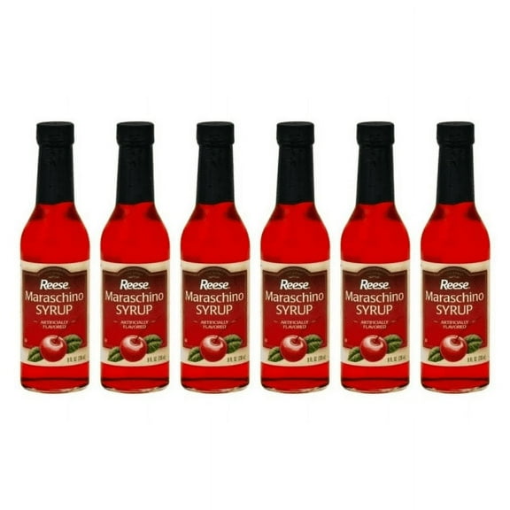 Reese Syrup, Maraschino, Bottle, 8-Ounce (Pack Of 6)