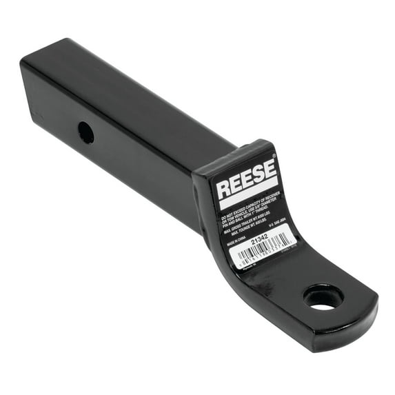 Reese Towpower 21342 Trailer Hitch Ball Mount, Fits 2 Inch Square Receiver, 2 Inch Drop, 0.75 Inch Rise, 7,500 lbs. Capacity, Black