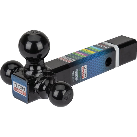 Reese Towpower 21512 Tri-Ball Trailer Hitch Ball Mount, (1-7/8 Inch, 2 Inch, 2-5/16 Inch Trailer Hitch Balls), Fits 2 Inch Square Receiver, 10,000 lbs. Capacity