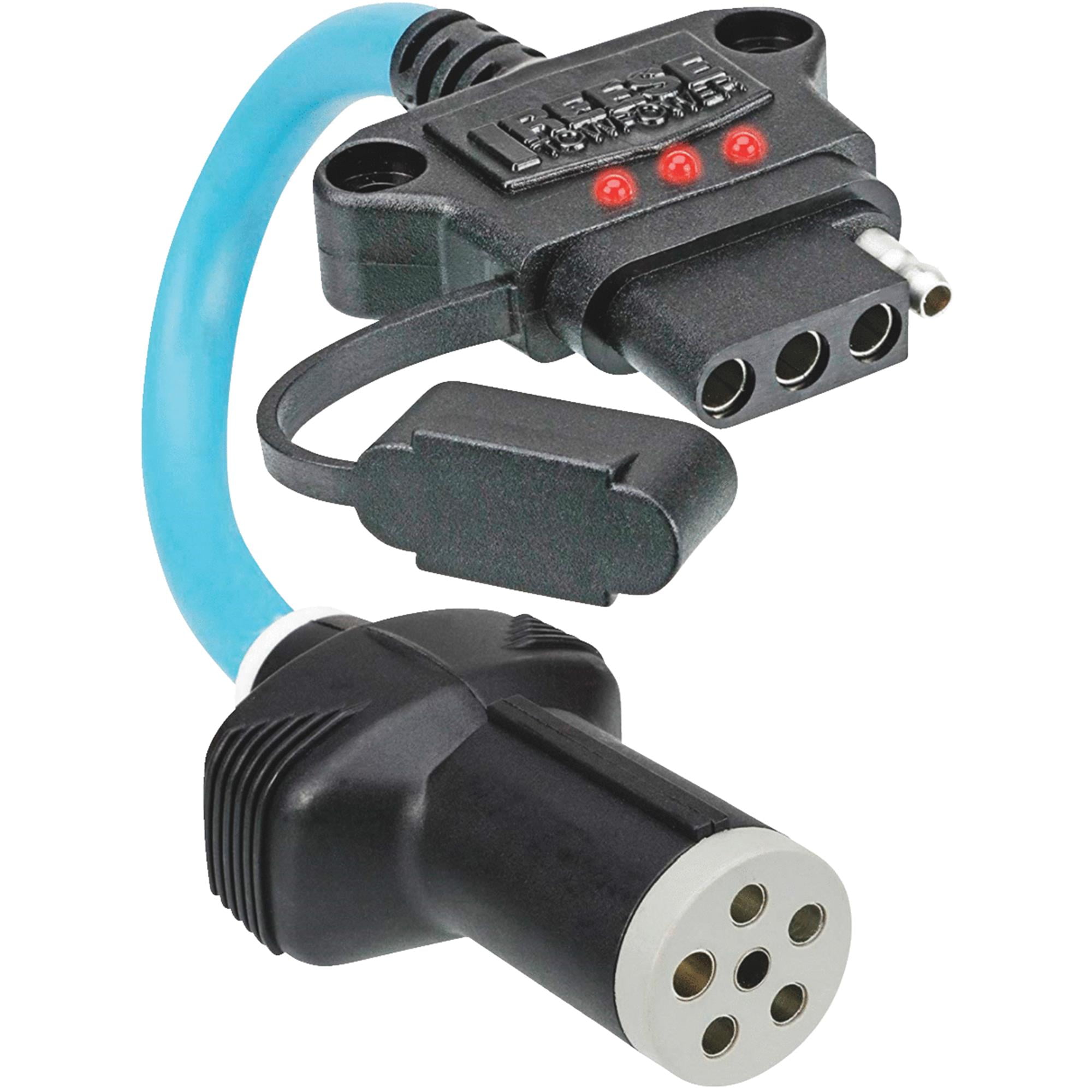 Horizon Global Corporation 6-Pin Round to 4-Flat Adapter With LED ...
