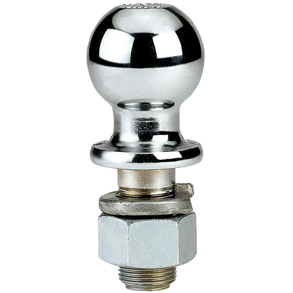 Reese Towpower 7402136 Trailer Hitch Ball, 2-5/16 Inch Diameter, 6,000 lbs. Capacity, 1 Inch Shank Diameter, 2 Inch Shank Length, Chrome