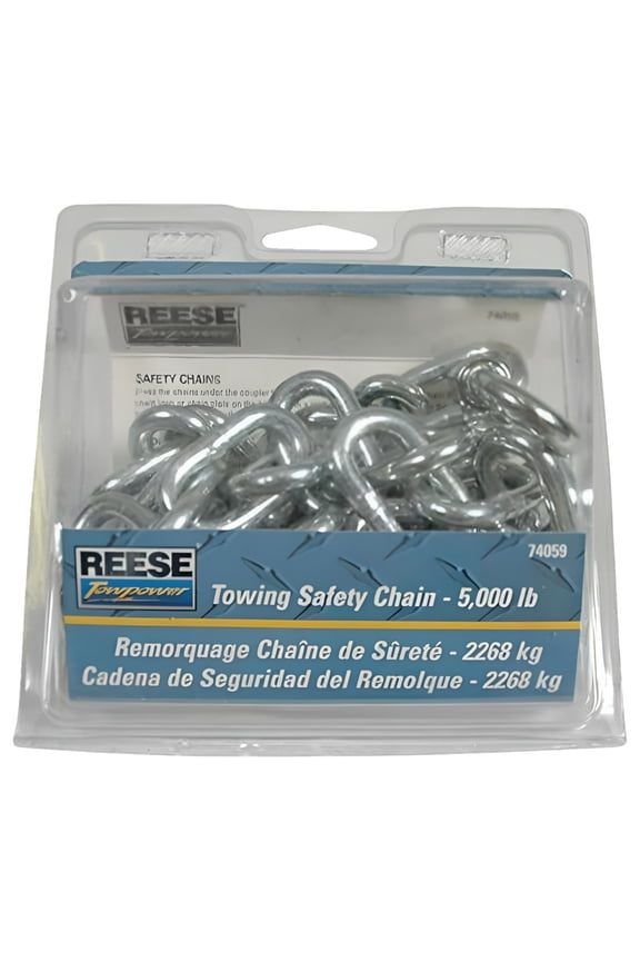 Towpower Towing Safety Chain, 5,000 lbs. Capacity, 72 in. Length RT74059