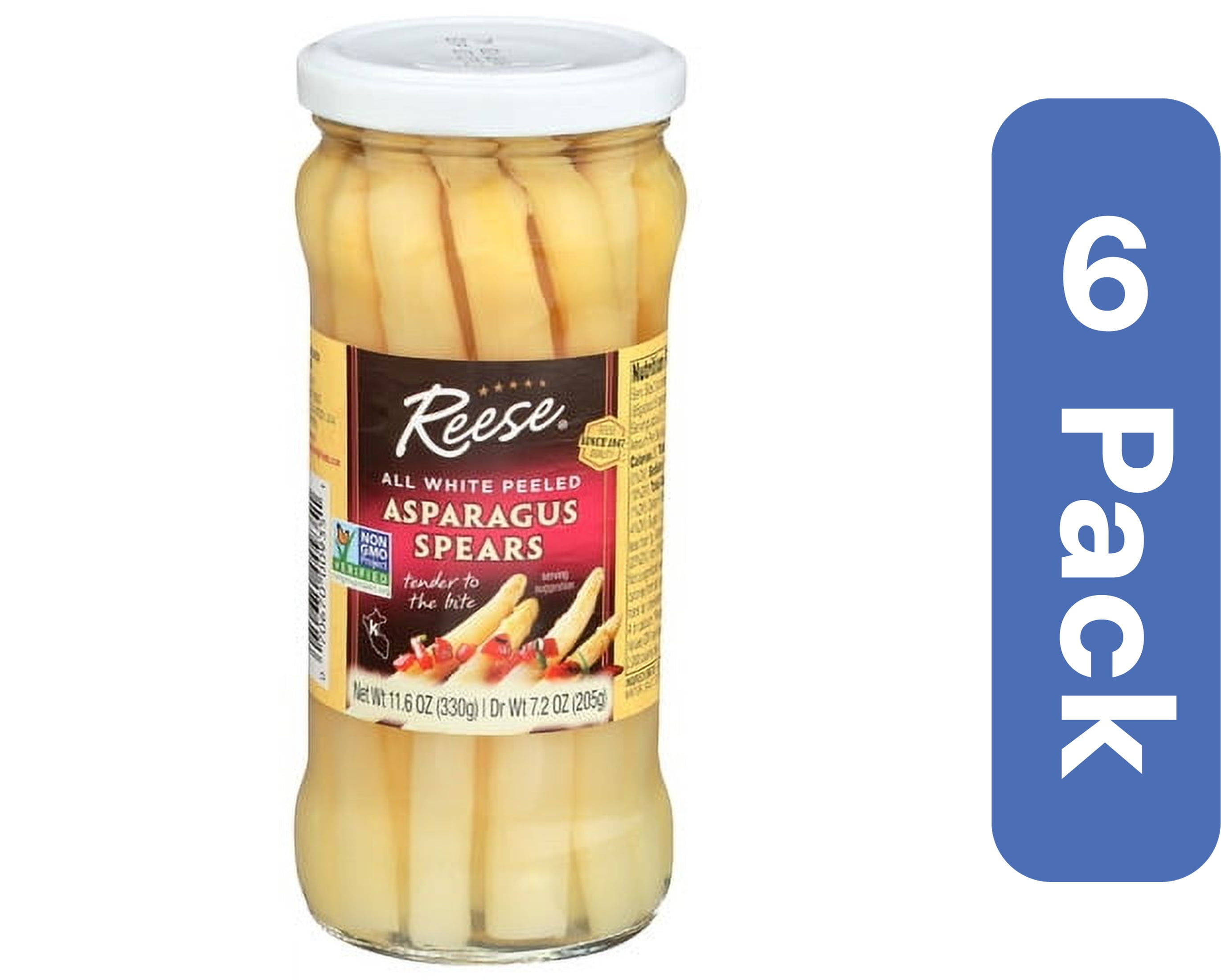 Reese White Asparagus Glass Jar 11.6 oz (Pack Of 6)