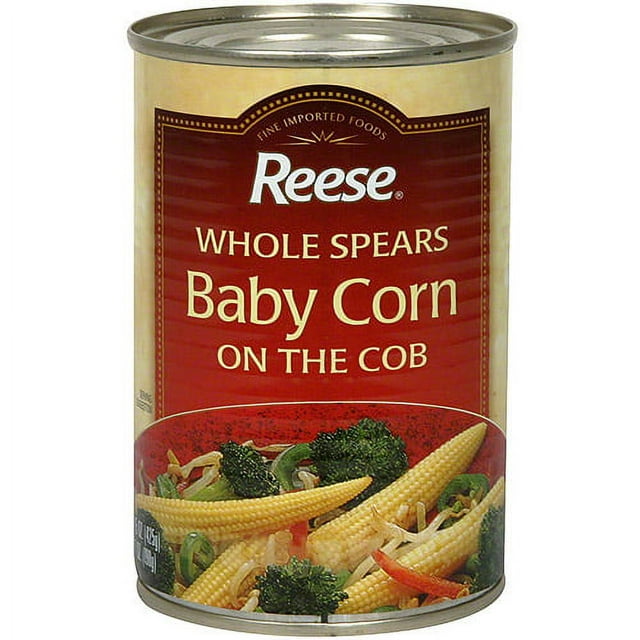 Reese Whole Baby Corn Spears On The Cob, 15 oz (Pack of 12)