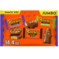 thumbnail image 1 of Reese's Assorted Milk Chocolate Snack Size Peanut Butter Shapes Halloween Candy, Jumbo Bag 14.4 oz, 1 of 9