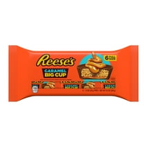 Reese's Big Cup Caramel Milk Chocolate Peanut Butter Cups Candy, Packs 1.4 oz, 6 Count