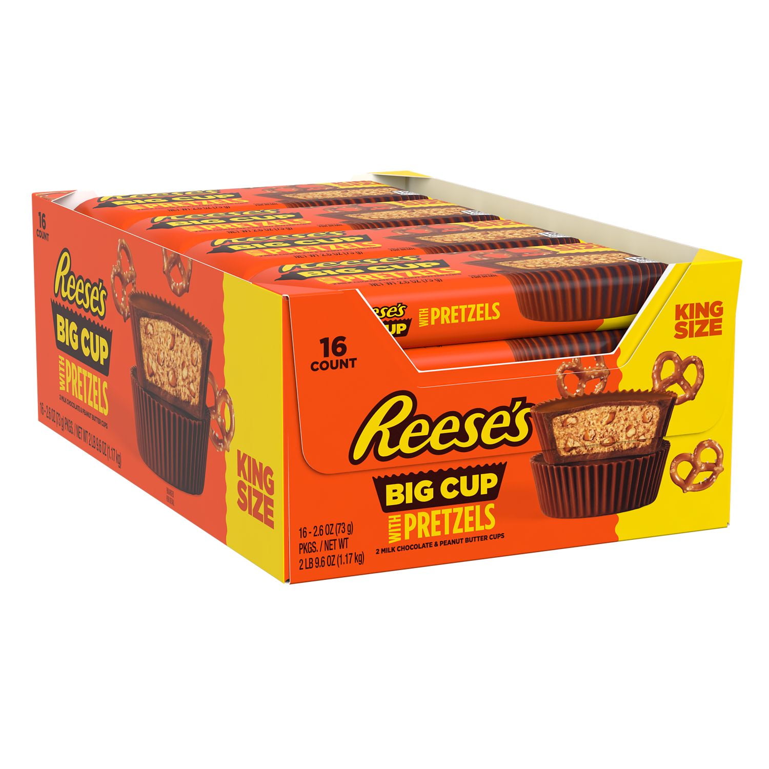 Reese's, Big Cup Stuffed with Pretzels Milk Chocolate Peanut Butter