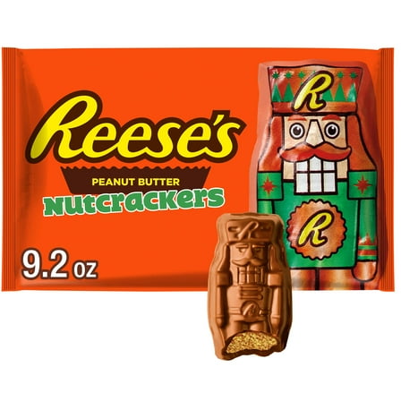 Reese's Chocolate Peanut Butter Creme Nutcrackers Christmas Holiday Candy Stocking Stuffers, Bag 9.2 oz