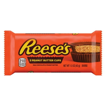 Reese's Cups Candy Milk Chocolate Peanut Butter1.5oz Pack of 2