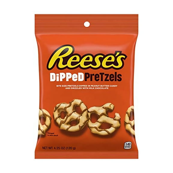 Reese's Dipped Pretzels Milk Chocolate 12-4.25oz bags