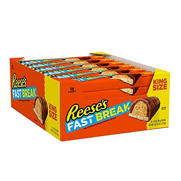 Reese's Fast Break Candy Bar, 3.5 Ounce (InnerPack of 18)