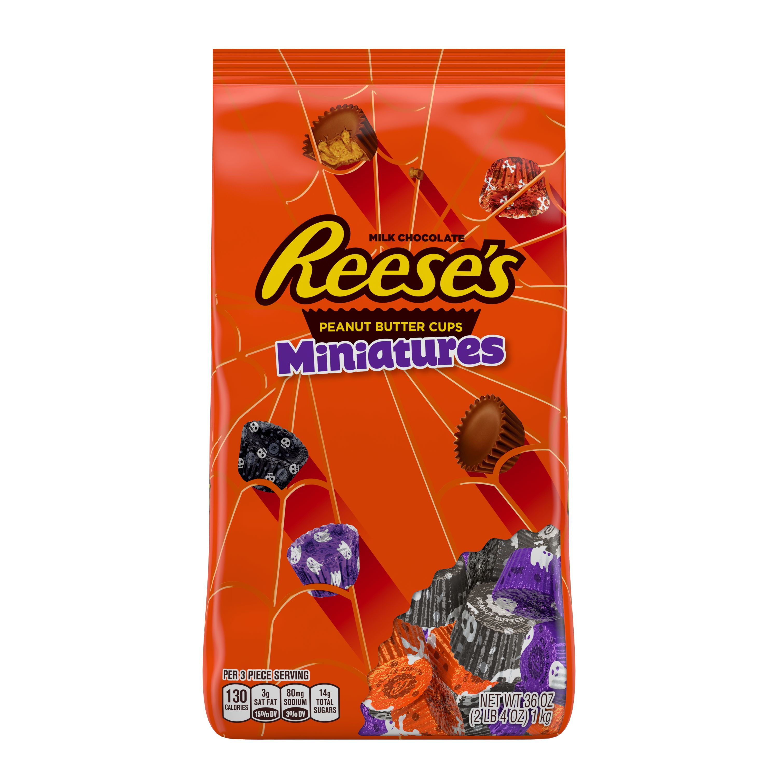 Reese's Halloween Peanut Butter Cups Miniatures Candy With Spooky Foils