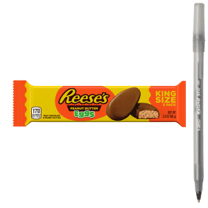 Reese's Milk Chocolate King Size Peanut Butter Eggs, Easter Candy Pack, 2.4 oz with pan