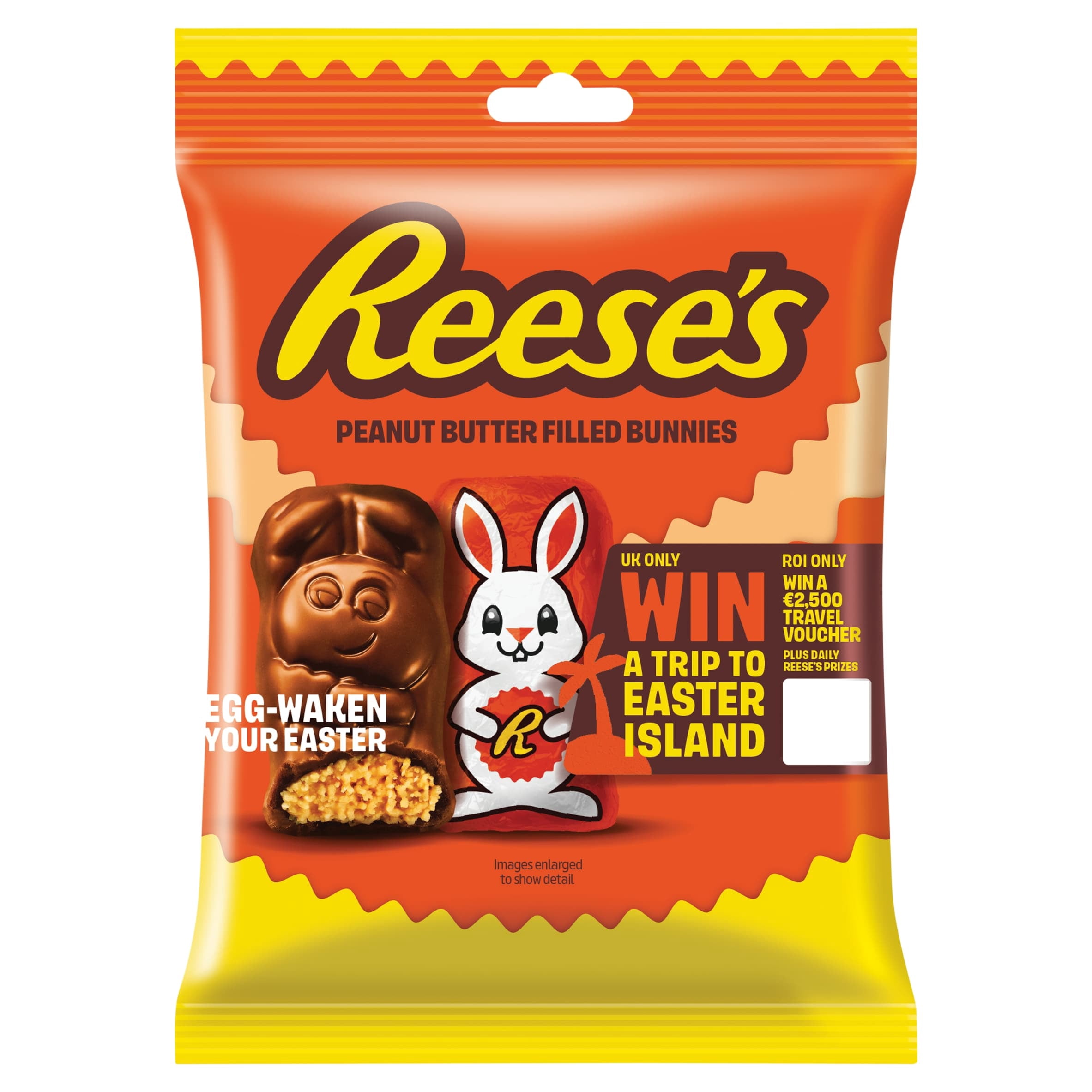 Reese's Milk Chocolate Peanut Butter Bunnies 70g Clip Strip, Imported from Britain