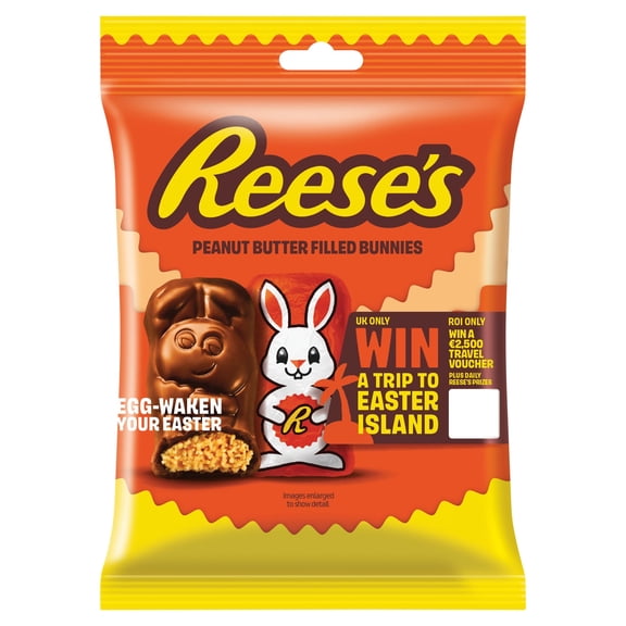Reese's Milk Chocolate Peanut Butter Bunnies 70g Clip Strip, Imported from Britain
