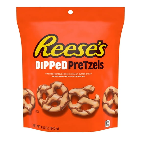 Reese's Milk Chocolate Peanut Butter Candy Dipped Pretzels - 8.5 oz (Pack of 2)
