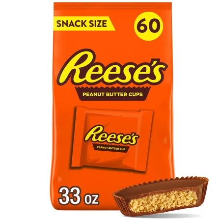 Reese's Milk Chocolate Peanut Butter Cups Snack Size Candy - 33oz