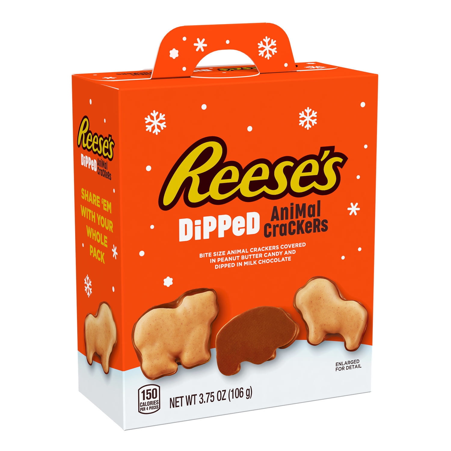 Reese's Milk Chocolate Peanut Butter Dipped Christmas Animal Crackers