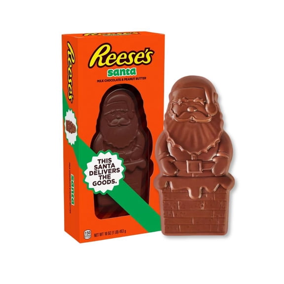 Reese's Milk Chocolate Peanut Butter Santa - Holiday - 1 lb - 1 Piece