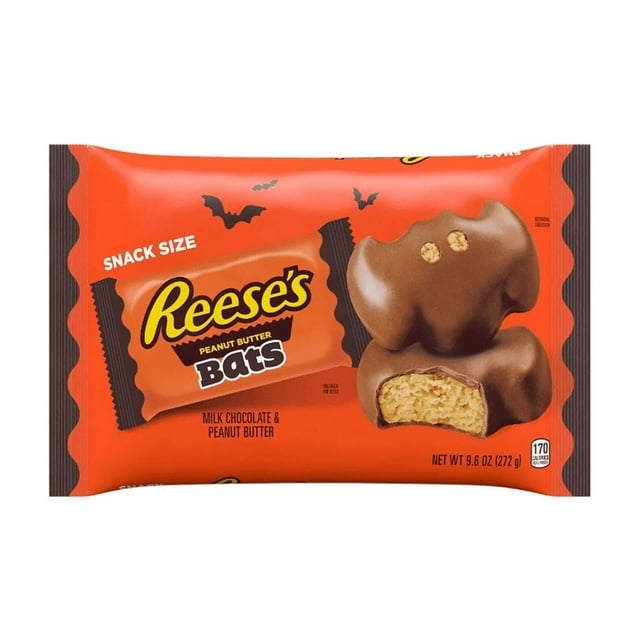 Reese's Milk Chocolate Snack Size Peanut Butter Bats Halloween Candy