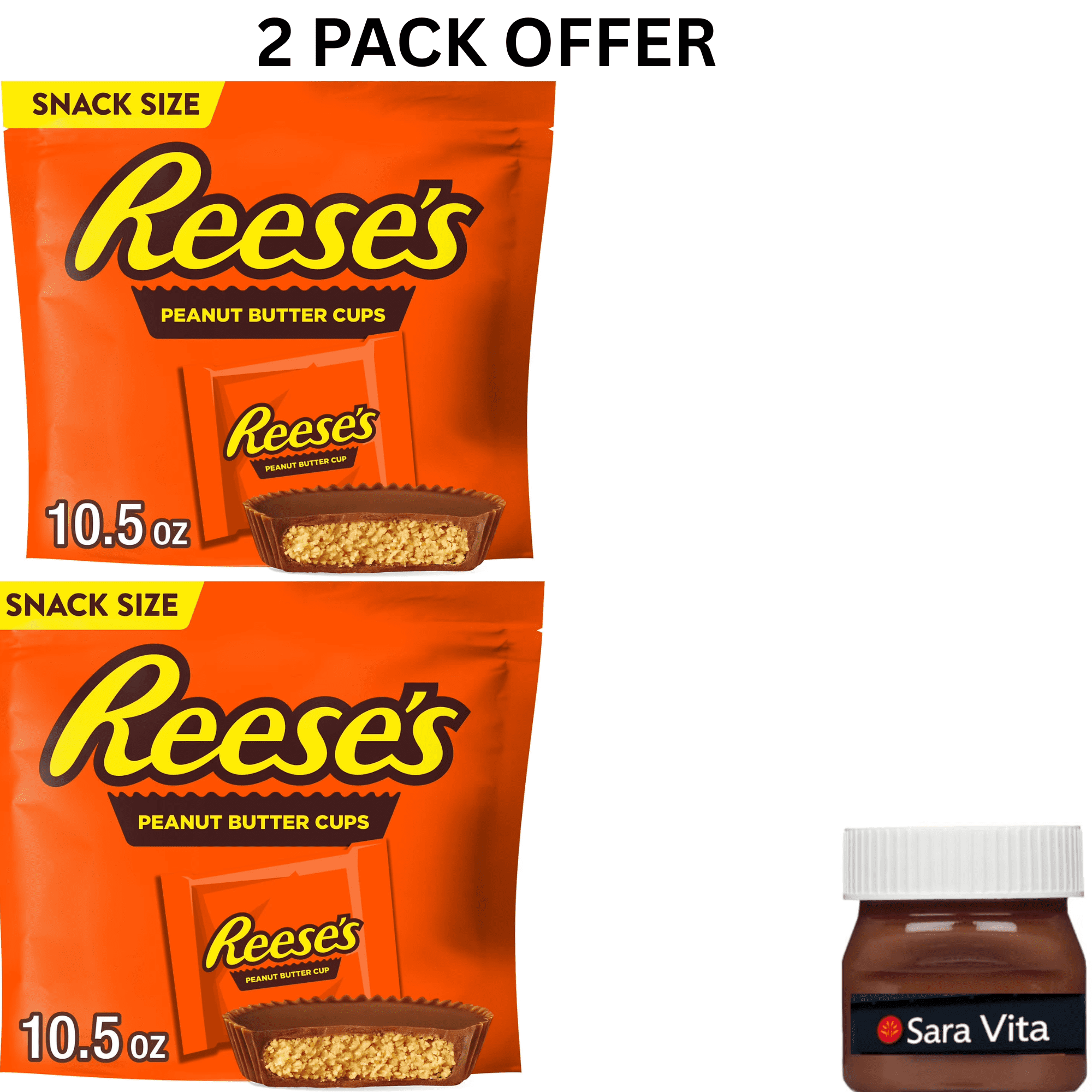 Reese's Milk Chocolate Snack Size Peanut Butter Cups Candy, Bag 10.5 oz