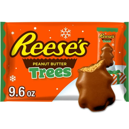 Reese's Milk Chocolate Snack Size Peanut Butter Trees Christmas Candy, Bag 9.6 oz