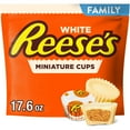 Reese's Miniatures White Creme Peanut Butter Cups Candy, Family Pack 17.6 oz