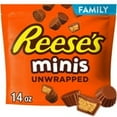 thumbnail image 1 of Reese's Minis Milk Chocolate Unwrapped Peanut Butter Cups Candy, Family Pack 14 oz (4 Pack), 1 of 1