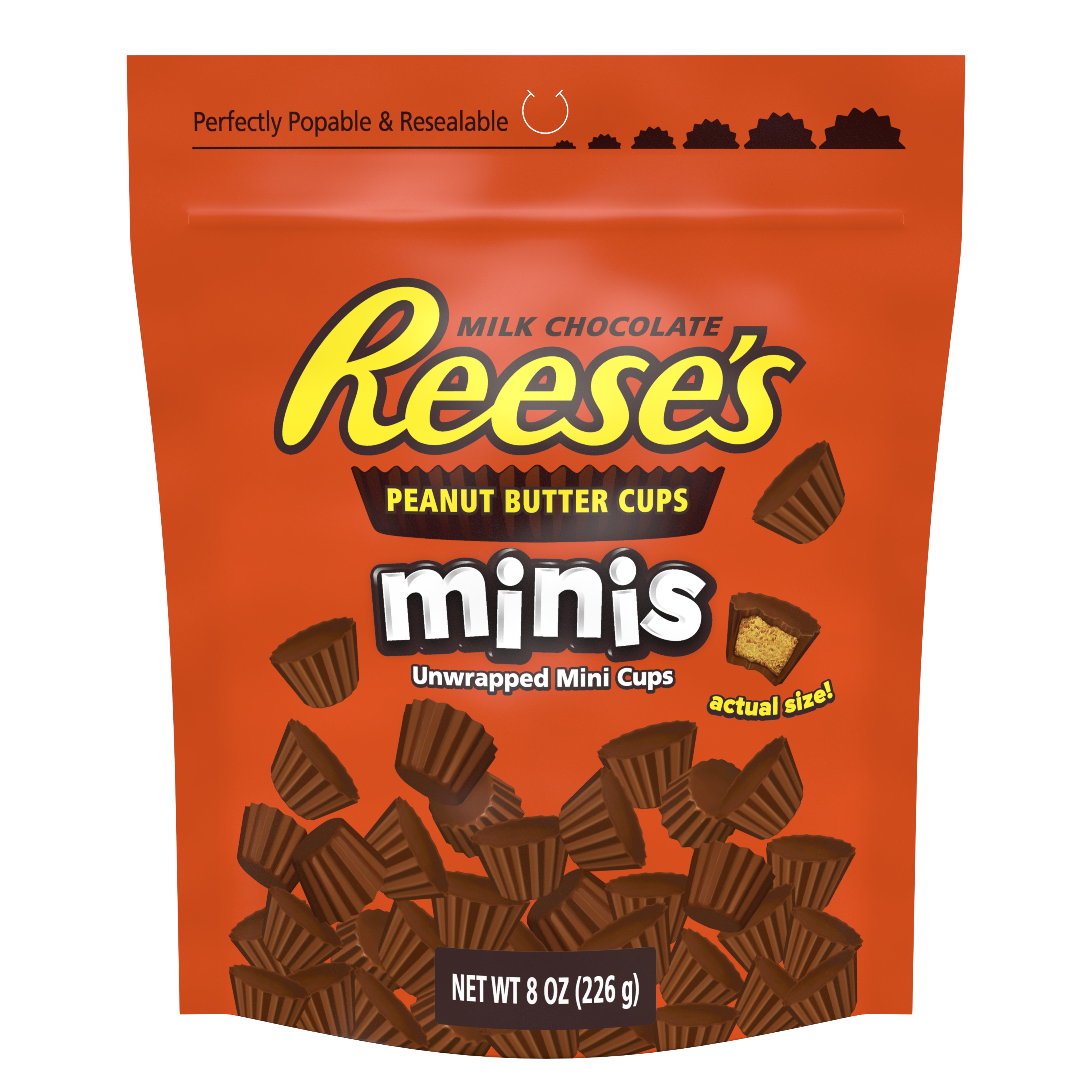 Reese's Minis Peanut Butter Chocolate Candy, 8 Oz., 4 Count - image 1 of 9