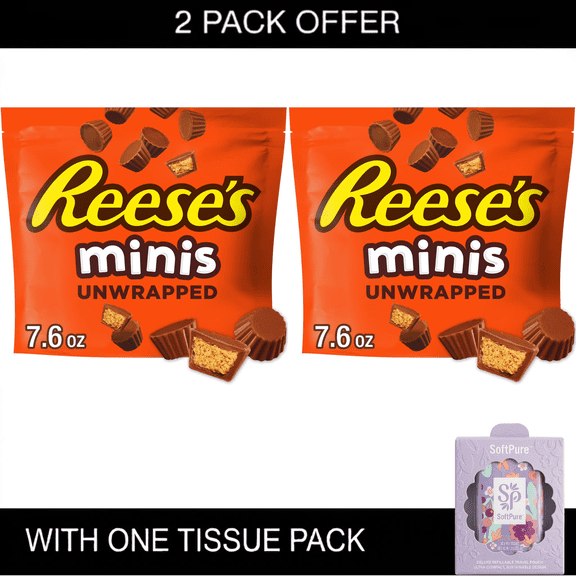 Reese's Minis Unwrapped Chocolate Peanut Butter Creme Cups Candy, Bag (7.6 oz)