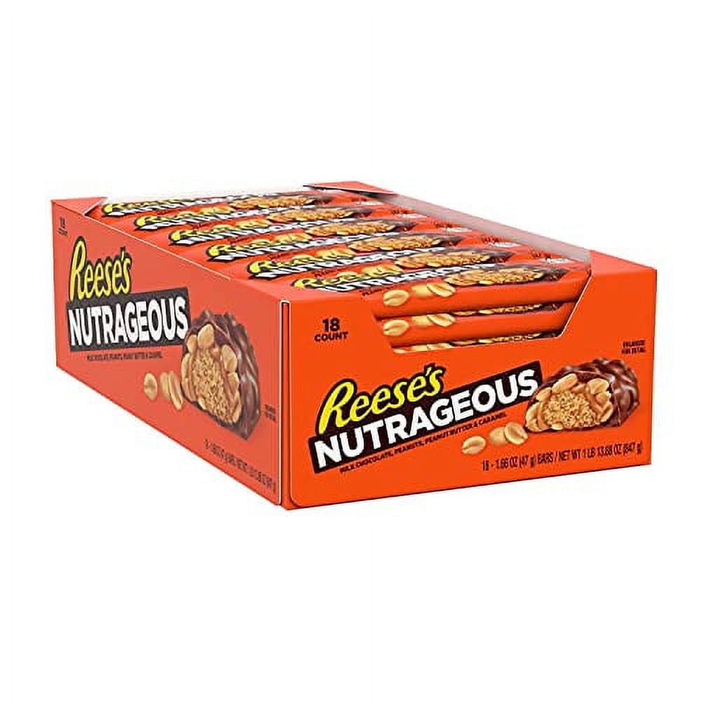 Reese's Nutrageous Candy Bar 1.66 oz (Pack of 18)