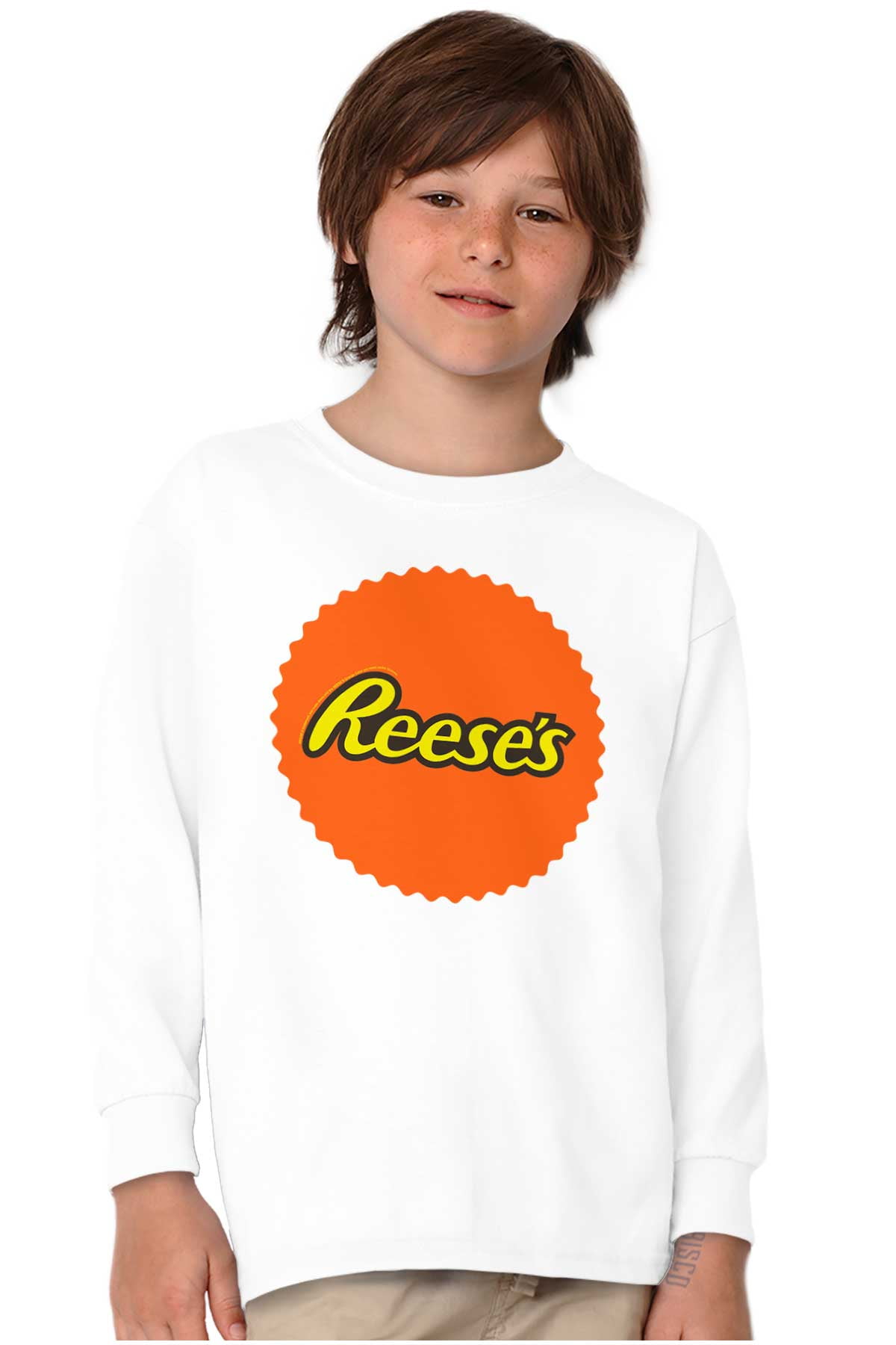 Reese's Peanut Butter Candy Logo Long Sleeve Tee Boy Girl Teen Brisco