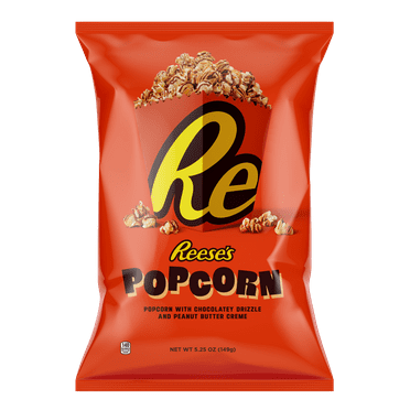 Reese's Peanut Butter Chocolate Drizzled Popcorn, 5.25 oz Sharing-Size Bag
