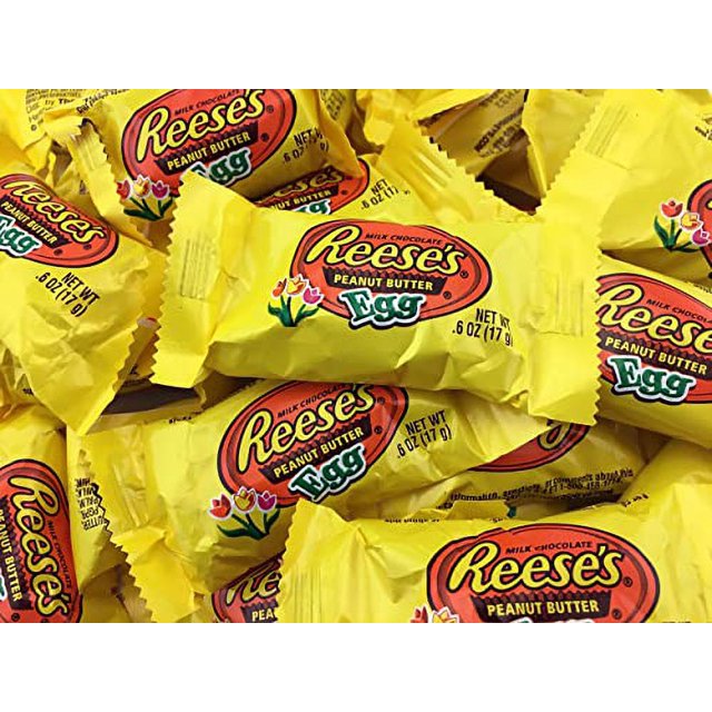 Reese's Peanut Butter Cup Eggs Easter Candy, Snack Size .6 Ounce (Pack