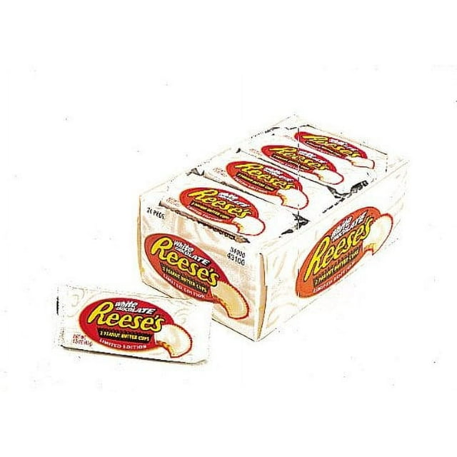 Reese's Peanut Butter Cup, White, 1.5Ounce Bars (Pack of 24)