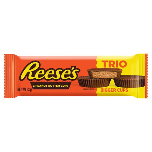 Reese's Peanut Butter Cups 63g, British Import (Pack of 3)