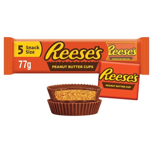 Reese's Peanut Butter Cups 77g, British Import (Pack of 3)