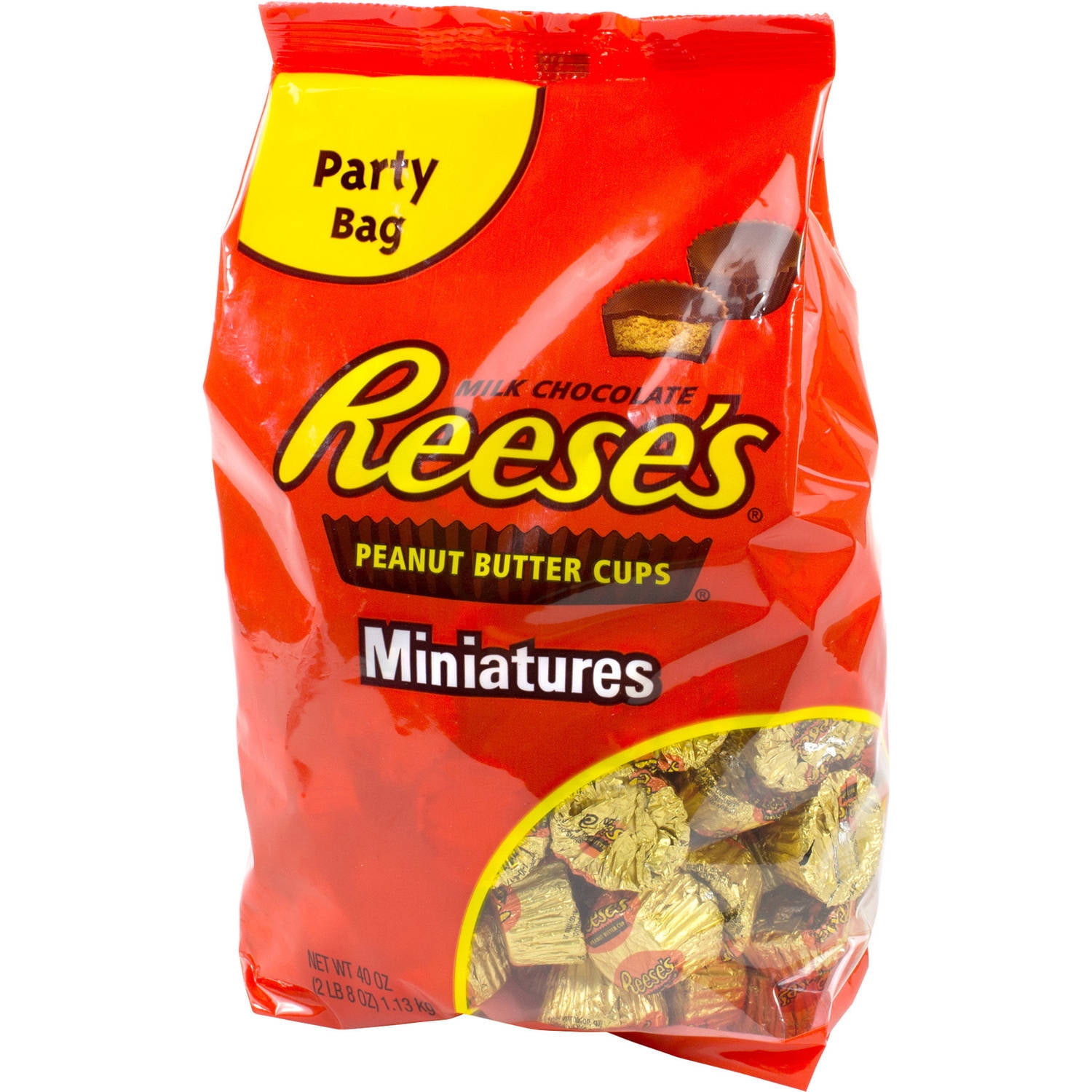 Reese's Peanut Butter Cups Miniatures, 40 oz, (Pack of 2)