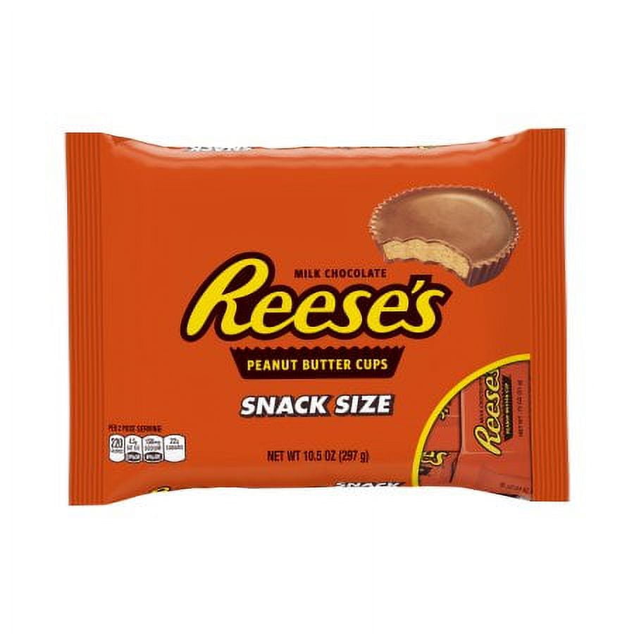 Reese's Milk Chocolate Peanut Butter Snack Size Cups Candy, 0.55 oz, 12  Count