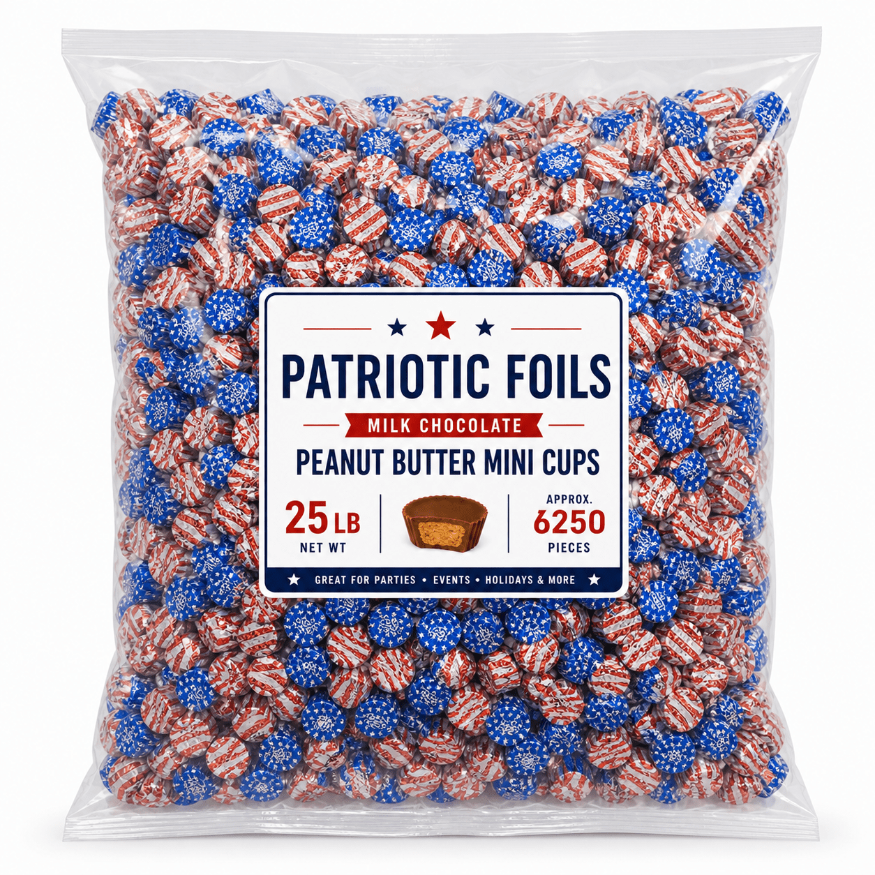 Reese's Peanut Butter Miniature Cups American Flag - 25 lb