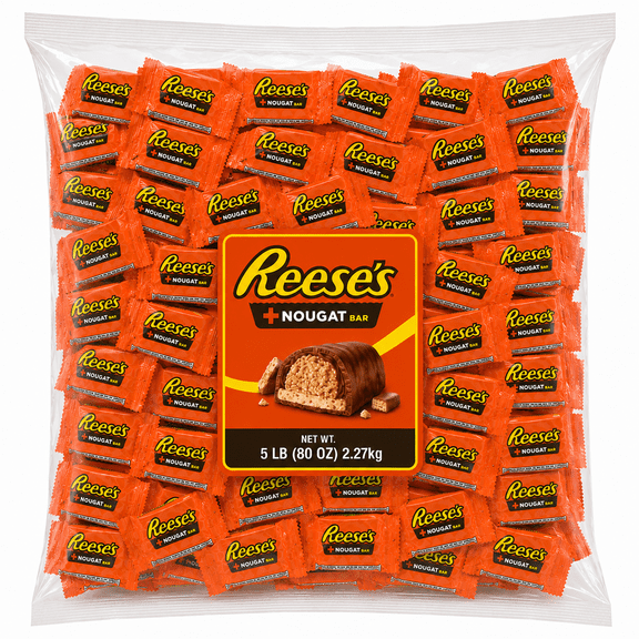 Reese's Peanut Butter Nougat Chocolate Candy Creamy Peanut Butter & Fluffy Nougat Covered in Rich Milk Chocolate